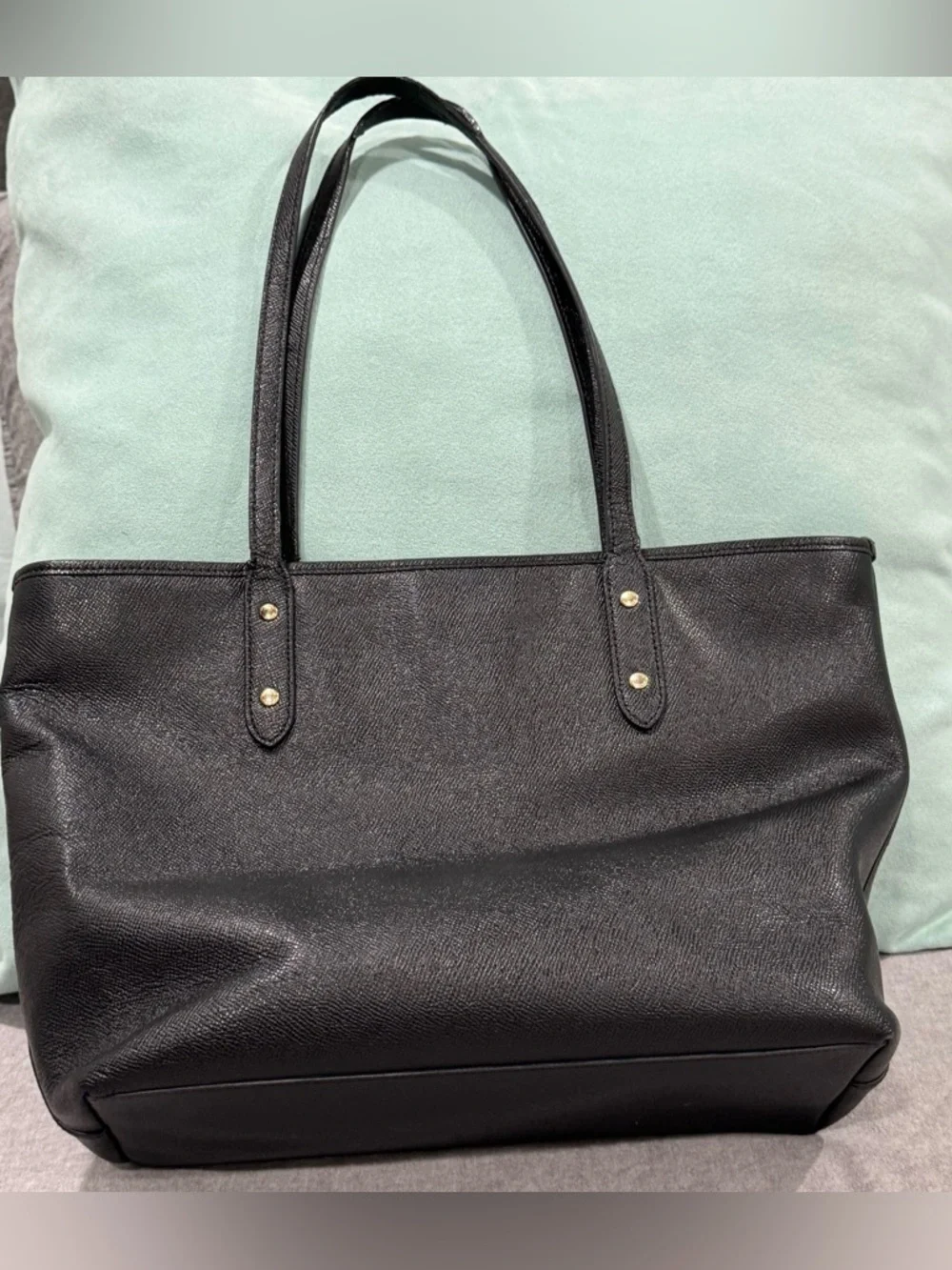 Coach black leather